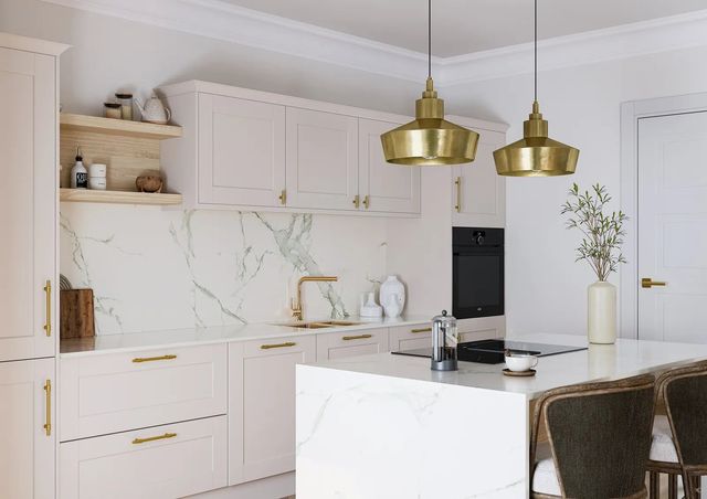Belsay Smooth kitchen by Second Nature