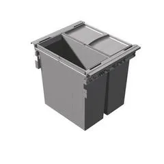Pull-Out Waste Bin, 2 x 42 Litre Bin, For 600mm Cabinet