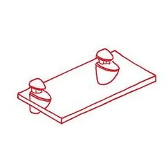 Shelf Support, Adjustable, 25mm Wide, 40mm Deep
