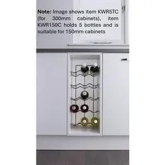 5 Tier Wine Rack, 150mm Wide