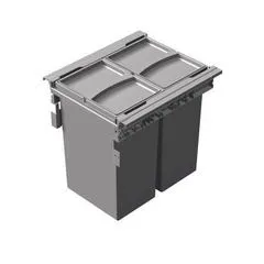 Pull-Out Waste Bin, 2 x 29 Litre Bin, For 450mm Cabinet