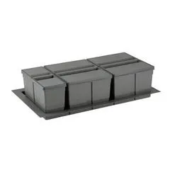 Pull-Out Waste Bin, 2 x 20 Litre & 1 x 9 Litre Bin