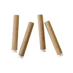 Set Of 4 Round Timber Pins For Plate Holders
