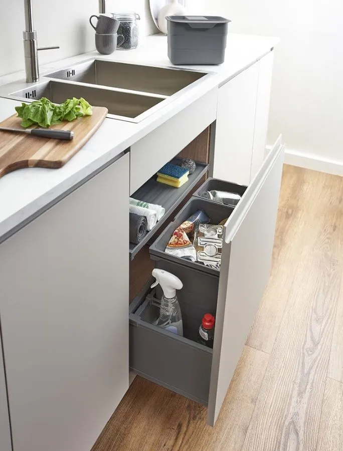 ECO-Sink Waste Bin D50 x W60 - 54.2L (2x25+4.2L)
