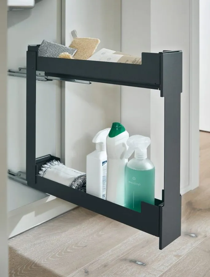Pinello internal base pull-out with shelves in anthracite