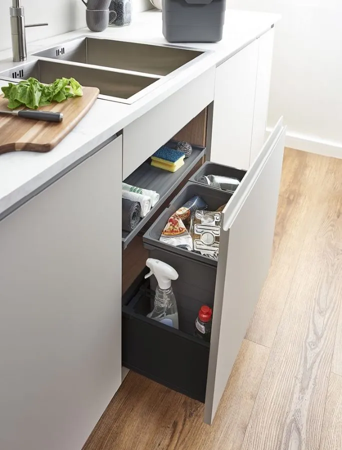 ECO-sink for 600mm Cabinet, Carbon black matt. For Quooker Boiling Tap
