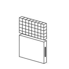 In-frame service tray / chopping board set