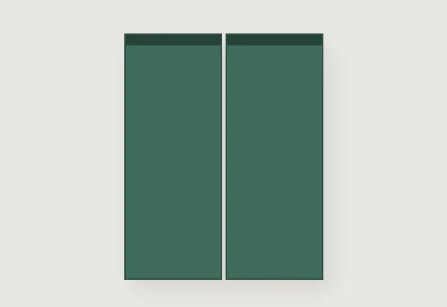 Zola Matt Handleless kitchen, Viridian