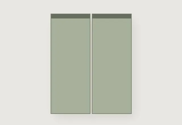 Zola Matt Handleless kitchen, Sage Green