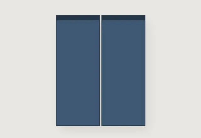 Zola Matt Handleless kitchen, Parisian Blue