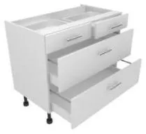 900mm Split Drawer Pack 2 Drawers 2 Pans