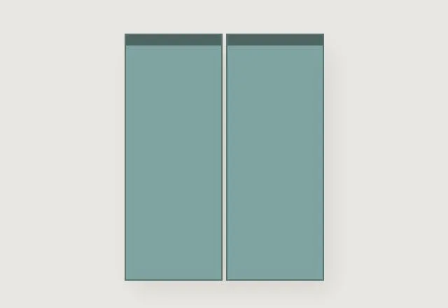 Zola Matt Handleless kitchen, Light Teal