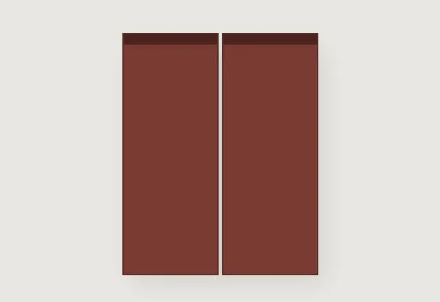 Zola Matt Handleless kitchen, Antique Red