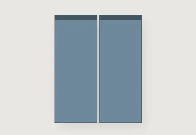 Zola Matt Handleless kitchen, Pantry Blue