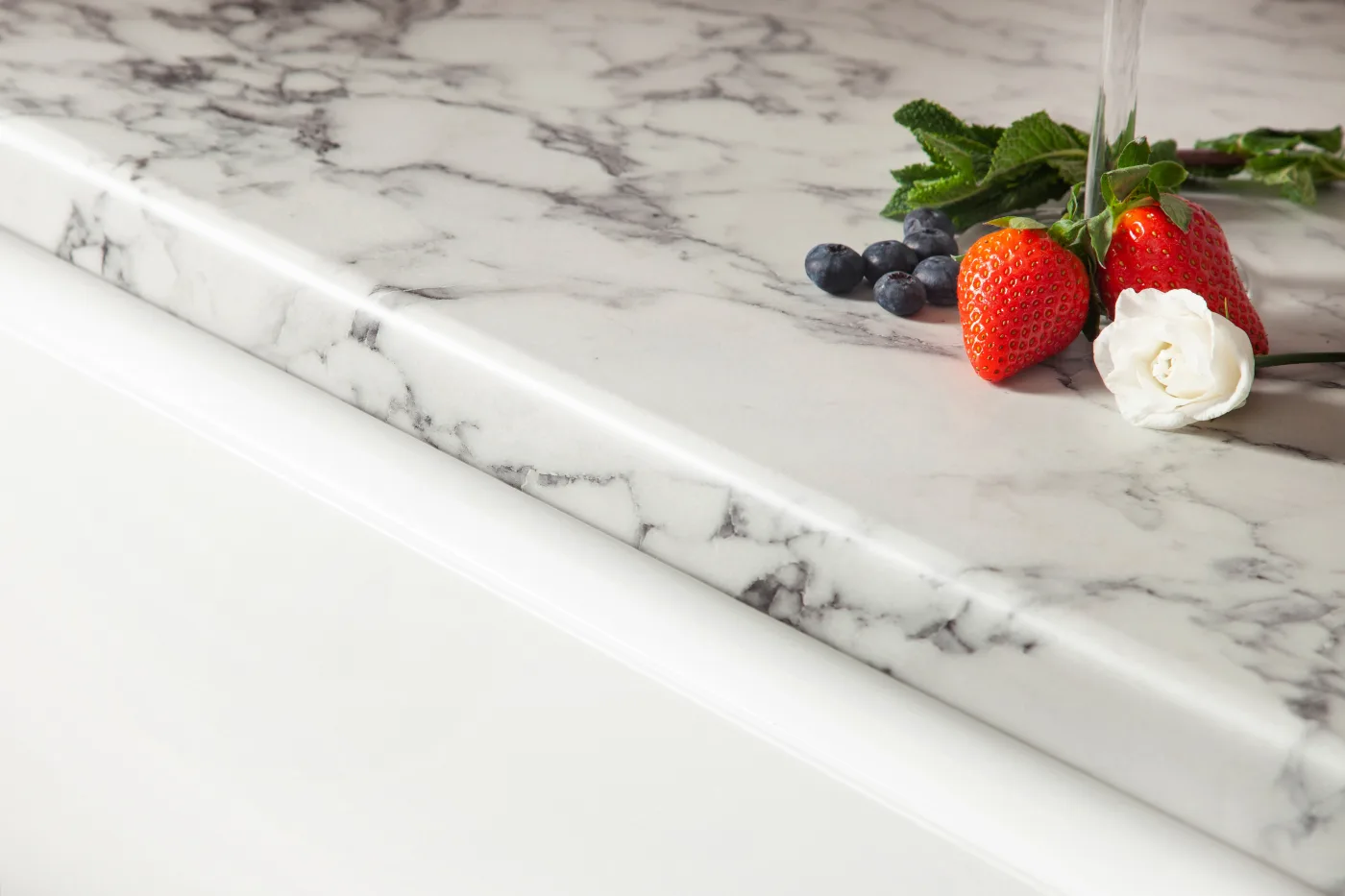 Marble Calacatta laminate kitchen worktop