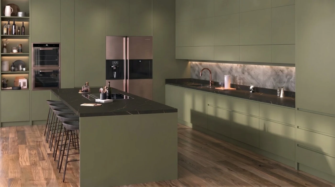 Copper Marble laminate kitchen worktop