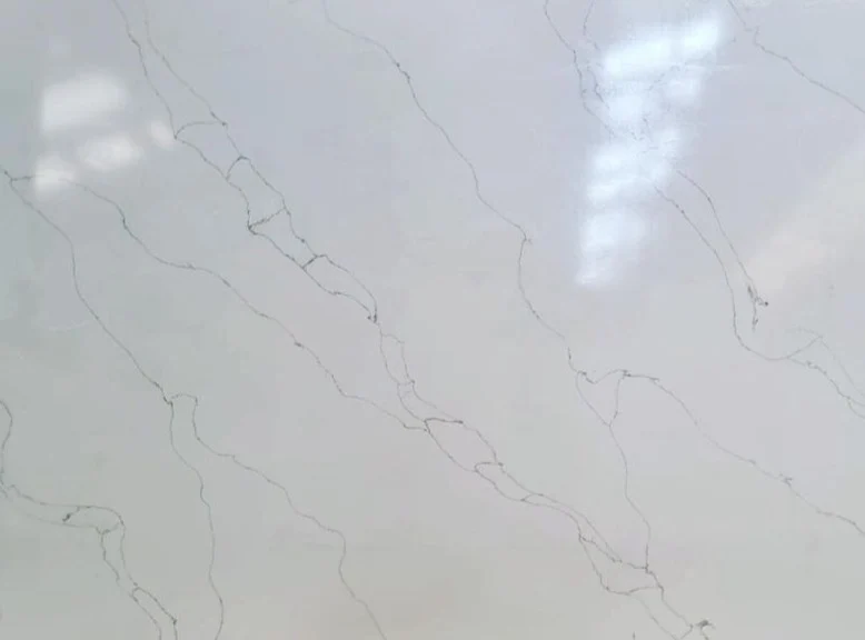 Carrara Flowery Extra quartz kitchen worktop
