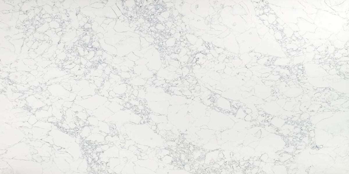 Arabescato quartz kitchen worktop