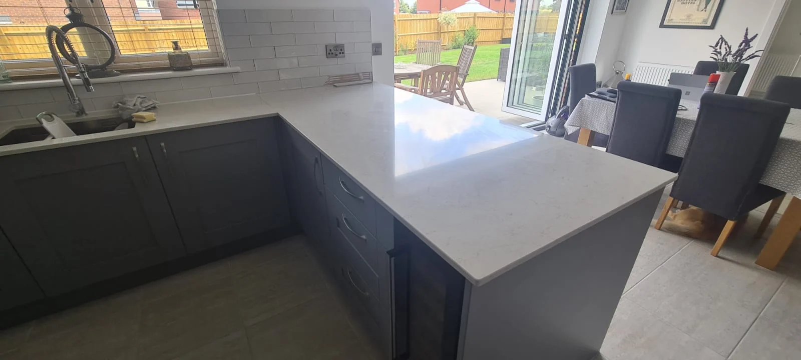 Silestone Snowy Ibiza quartz kitchen worktop