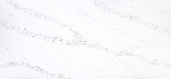 Statuario quartz worktop by Unistone
